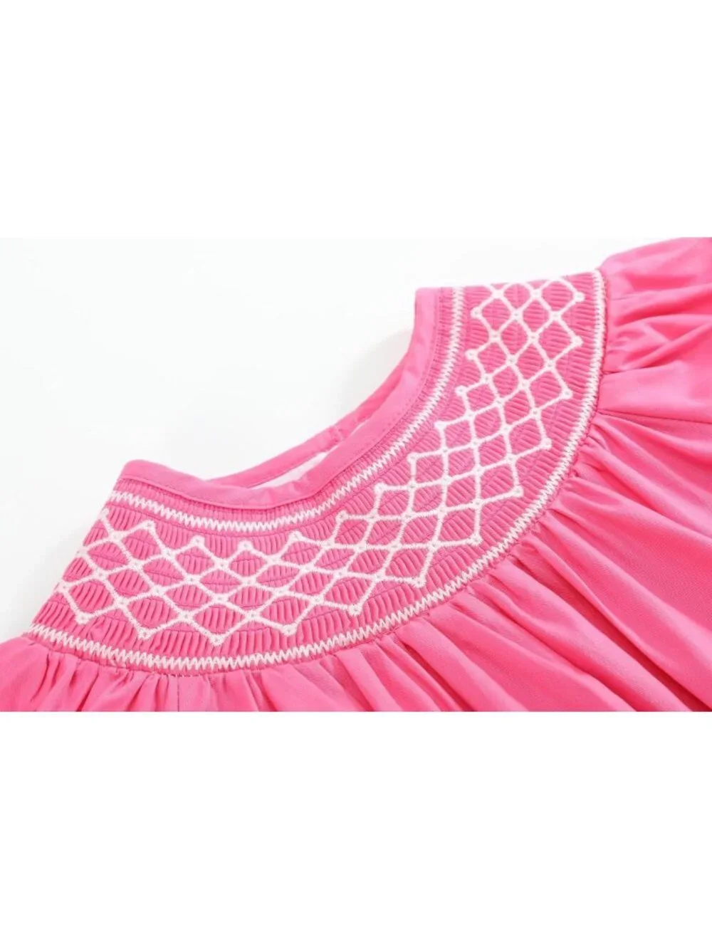 Adorable Pink Gingham Smocked Bishop Dress for Baby Girls - Perfect for Spring!